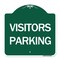 Signmission Designer Series Sign-Visitors Parking, Green & White Aluminum Sign, 18" x 18", GW-1818-24618 A-DES-GW-1818-24618 - alternate 1